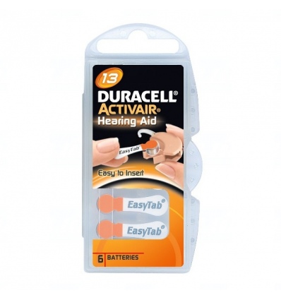 Baterie Duracell DA13, ZA13, 13A, DA13N, PR13, PR48, V13A, R13ZA, 1,45V, blistr 6 ks