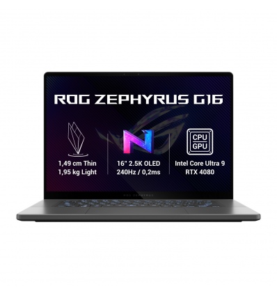 ASUS ROG Zephyrus G16/GU605MZ/U9-185H/16"/2560x1600/32GB/2TB SSD/RTX 4080/W11H/Gray/2R