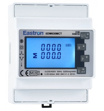 ROZBALENÉ - Eastron SDM630MCT- 40mA elektroměr, třífázový