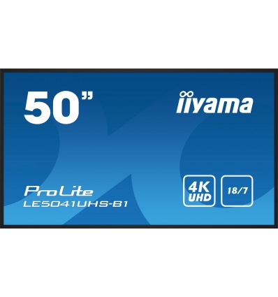 50" iiyama LE5041UHS-B1:VA,4K UHD,18/7,RJ45,HDMI