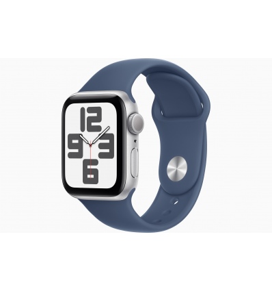 Apple Watch SE/44mm/Silver/Sport Band/Denim/-S/M