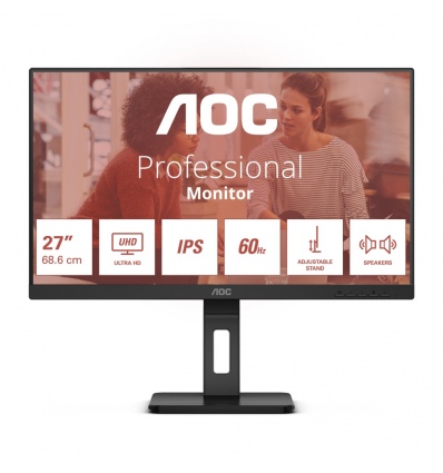 AOC/U27E3UF/27"/IPS/4K UHD/60Hz/4ms/Black/3R