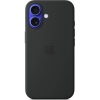 iPhone 16 Silicone Case with MS - Black