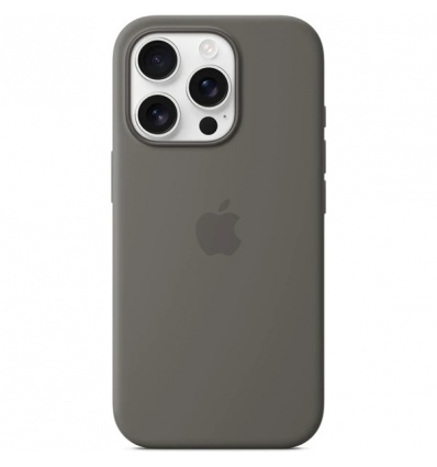 iPhone 16 Pro Max Silicone Case with MS - Stone Gr