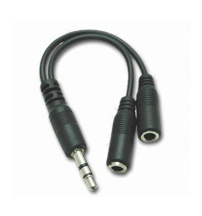 PremiumCord rozdvojka jack 3,5mm - 2xF/1xM 10cm