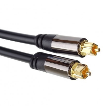 PremiumCord Toslink M/m 6mm, 2m, Gold Design