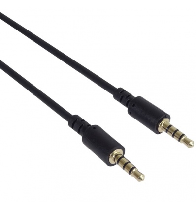 PremiumCord kabel jack 3,5mm 4 pin 1m