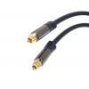 PremiumCord Toslink M/m 6mm, 2m, Gold Design