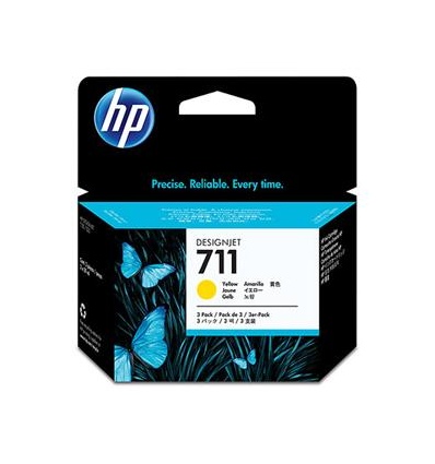 HP no 711 - žlutá ink. kazeta - 3 pack, CZ136A