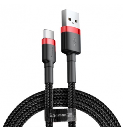 Baseus datový kabel Cafule USB-C 2m 2A červeno-černý