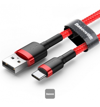 Baseus datový kabel Cafule USB-C 2m 2A červený