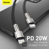 Baseus datový kabel Cafule USB-C/Lightning 1m PD 20W černý