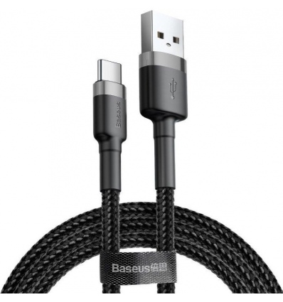 Baseus datový kabel Cafule USB-C 3m 2A šedo-černý