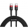 Baseus datový kabel Cafule USB-C PD2.0 1m 60W (20V 3A) černo-červený