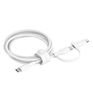 Belkin 2v1 kabel USB-C + Lightning bílý