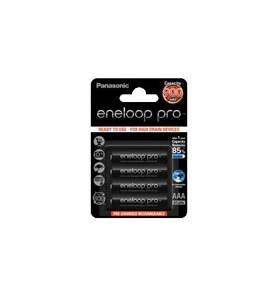 Baterie Panasonic Eneloop Pro BK-4HCCE, BK-4HCDE, AAA 930mAh, EKO blistr 4 ks