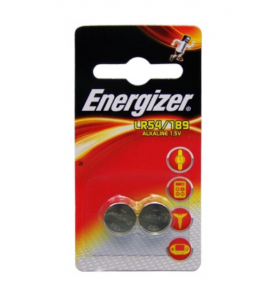 Baterie Energizer LR54, AG10, G10A, V10GA, 189, LR1130, RW89, SR54, 389, 390, 554, 1,5V, blistr 2 ks