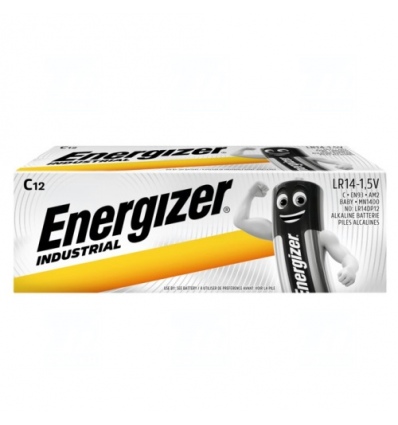 Baterie Energizer Industrial C, LR14, malé mono, LR15, AM2, L, MN1400, 814, E93, LR14N, 14A, 1,5V, 12 ks