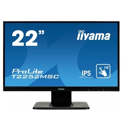 22" LCD iiyama T2252MSC-B1 -IPS, FullHD, repro, VGA, HDMI, DisplayPort, USB, kapacitní multidotykový