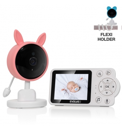 EVOLVEO Baby Monitor N3, dětská video-chůvička, Růžová