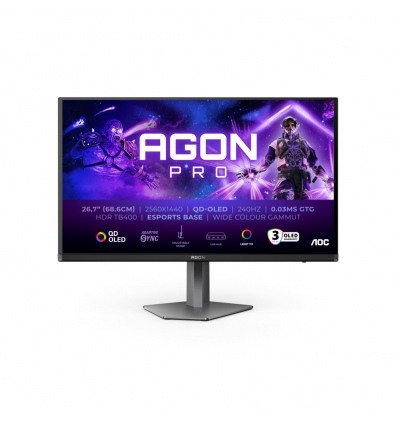 AOC AGON PRO/AG276QZD2/26,7"/QD-OLED/QHD/240Hz/0,03ms/Black/3R