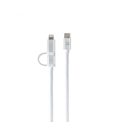 Dual Cable USB-C C/L Mfi 100cm white