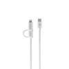 Dual Cable USB-C C/L Mfi 200cm white