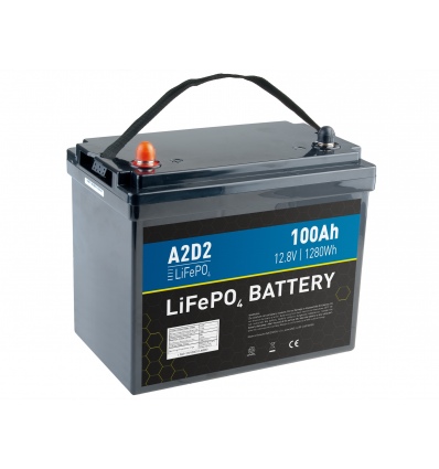 A2D2 baterie LiFePO4 12,8V 100Ah M8 (Size of 75Ah)