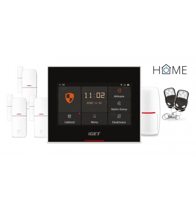 iGET HOME X5 Advanced - Inteligentní Wi-Fi/GSM alarm,v aplikaci i ovládání IP kamer a zásuvek,CZ app