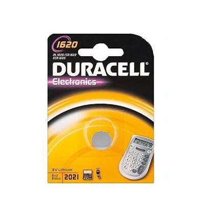 Baterie Duracell CR1620, DL1620, BR1620, KL1620, LM1620, 3V, blistr 1 ks