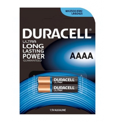 Baterie Duracell AAAA, MN2500, MX2500, GP25A, E96, LR8D425, V4004, LR8, LR61, 1,5V, blistr 2 ks