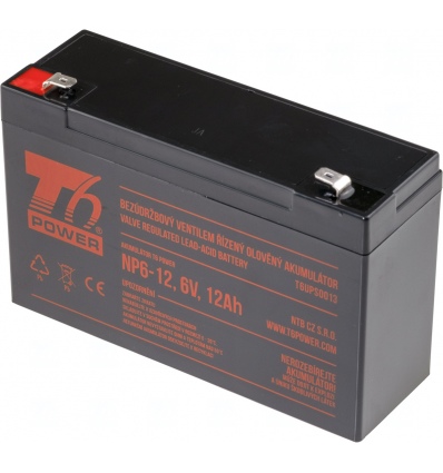 Akumulátor T6 Power NP6-12, 6V, 12Ah