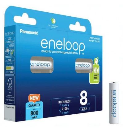 Baterie Panasonic Eneloop BK-4MCDE, AAA 800mAh, EKO blistr 8 ks