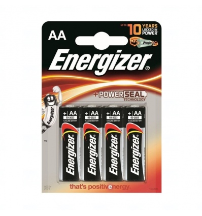 Baterie Energizer Alkaline Power AA, LR6, tužková, 1,5V, blistr 4 ks