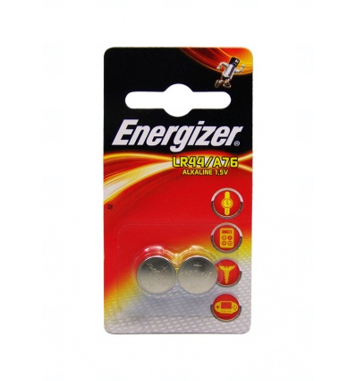 Baterie Energizer LR44, AG13, G13A, A76, V13GA, LR1154, PX76A, RW82, SR44SW, 357, V357, 357A, 1,5V, blistr 2 ks