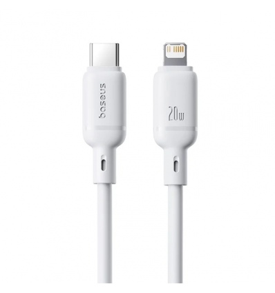 Baseus Rychlonabíjecí kabel Silky USB-C/Lightning 1m 20W bílý