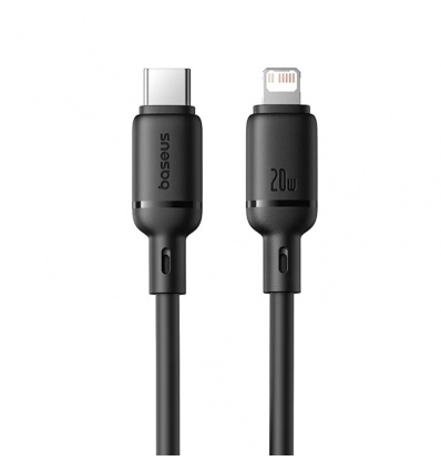 Baseus Rychlonabíjecí kabel Silky USB-C/Lightning 1m 20W černý