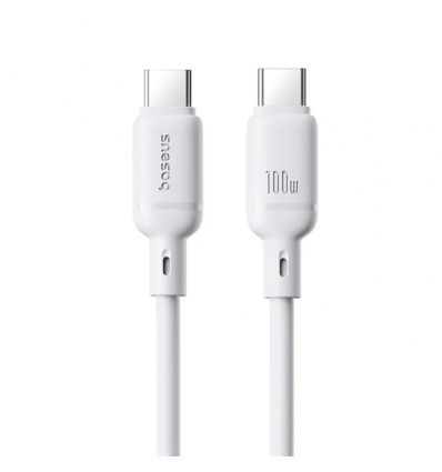 Baseus Rychlonabíjecí kabel Silky USB-C/USB-C 1m 100W bílý