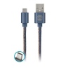 Datový kabel Forever Jeans USB/USB-C 1m 2A modrý