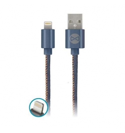 Datový kabel Forever Jeans USB/Lightning 1m 2A modrý