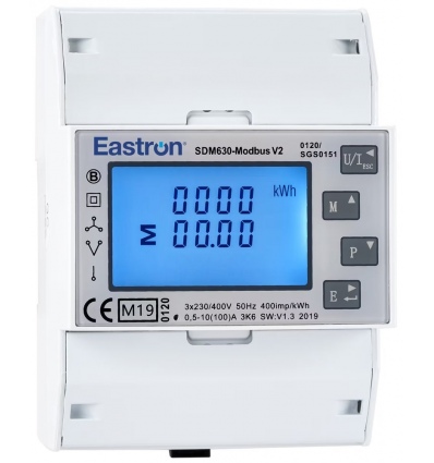 Eastron SDM630-MODBUS-MID V2, Modbus elektroměr, třífázový, 100A