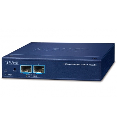 Planet XT-915A průmyslový konvertor, 2x 10G/1G Base-X SFP+, 0~50°C, DIN, SNMP