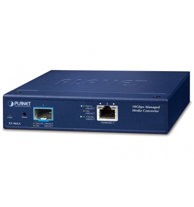 Planet XT-905A průmyslový konvertor, 1x 10G/5G/2.5G/1G/100 Base-T + 1x 10G/1G Base-X SFP+, 0~50°C, DIN, SNMP