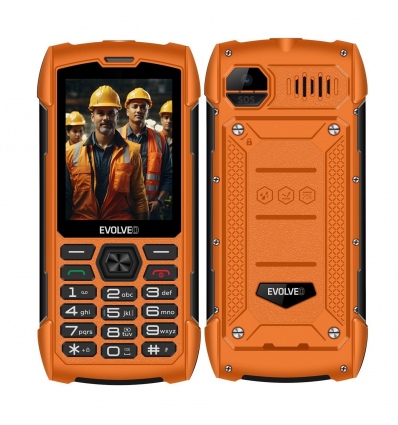 EVOLVEO StrongPhone H1, vodotěsný odolný Dual SIM telefon, oranžová