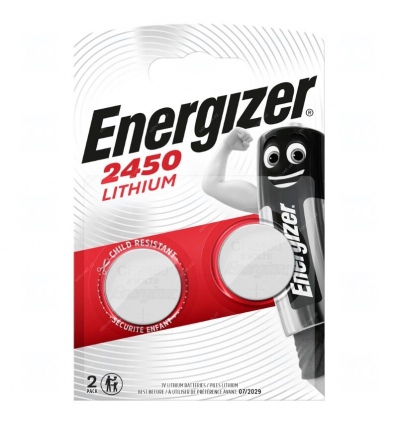 Baterie Energizer CR2450, DL2450, BR2450, KL2450, LM2450, 3V, blistr 2 ks