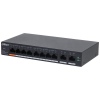 Dahua PoE switch 8x 100Mb + 2x GbE, 1x PoE 90W 802.3bt + 7xPoE 802.3at, celkem PoE 110W, ext mód 10Mb@250m, cloud správa