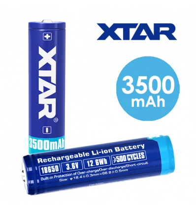 Nabíjecí baterie Xtar 18650, Li-ion, 3,6V, 3500mAh, 10A s ochranou