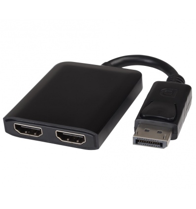 PremiumCord adaptér DisplayPort - 2x HDMI, rozšíření + zrcadlení obrazu, 4K*2K@30Hz